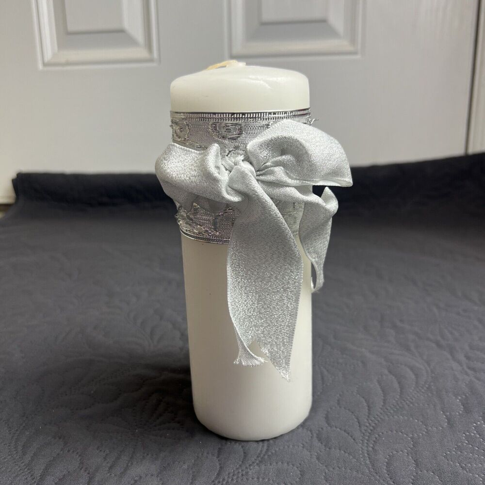 Vintage Candle-Lite Wedding/Holiday Tower Candle Unscented No. 42003 Pre-Owned